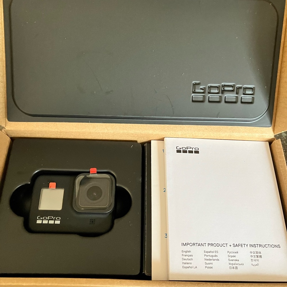 GoPro Hero 8 New In Box, with GoPro Sleeve + Lanyard